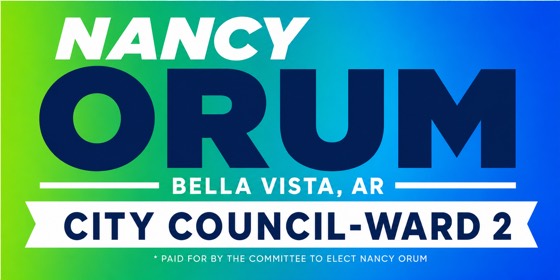 Nancy Orum — City Council, Ward 2 — Bella Vista, Arkansas
